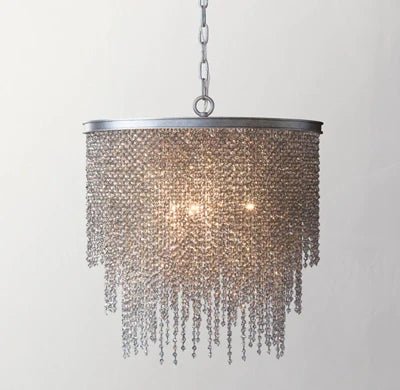 ATHENA CRYSTAL MIDEUM PENDANT 22”D