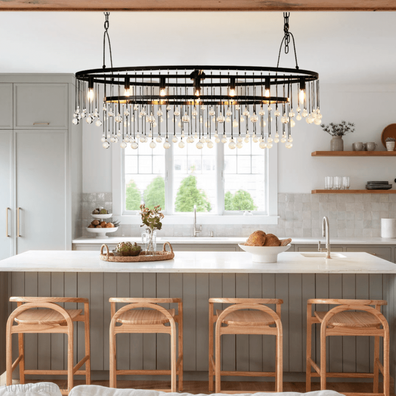 Aubrey 7 Light Oval Chandelier-Nobipets