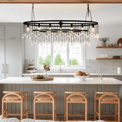 Aubrey 7 Light Oval Chandelier-Nobipets