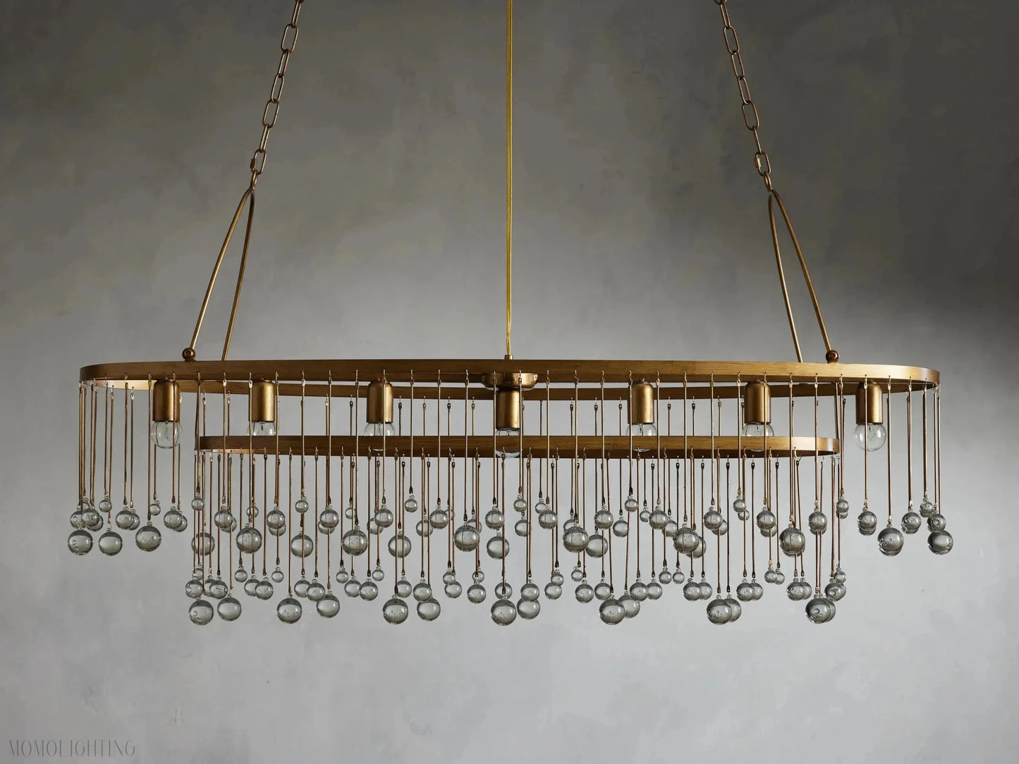Aubrey 7 Light Oval Chandelier-Nobipets