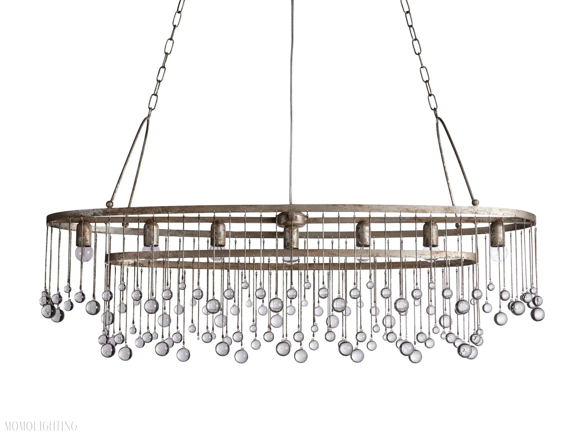 Aubrey 7 Light Oval Chandelier-Nobipets