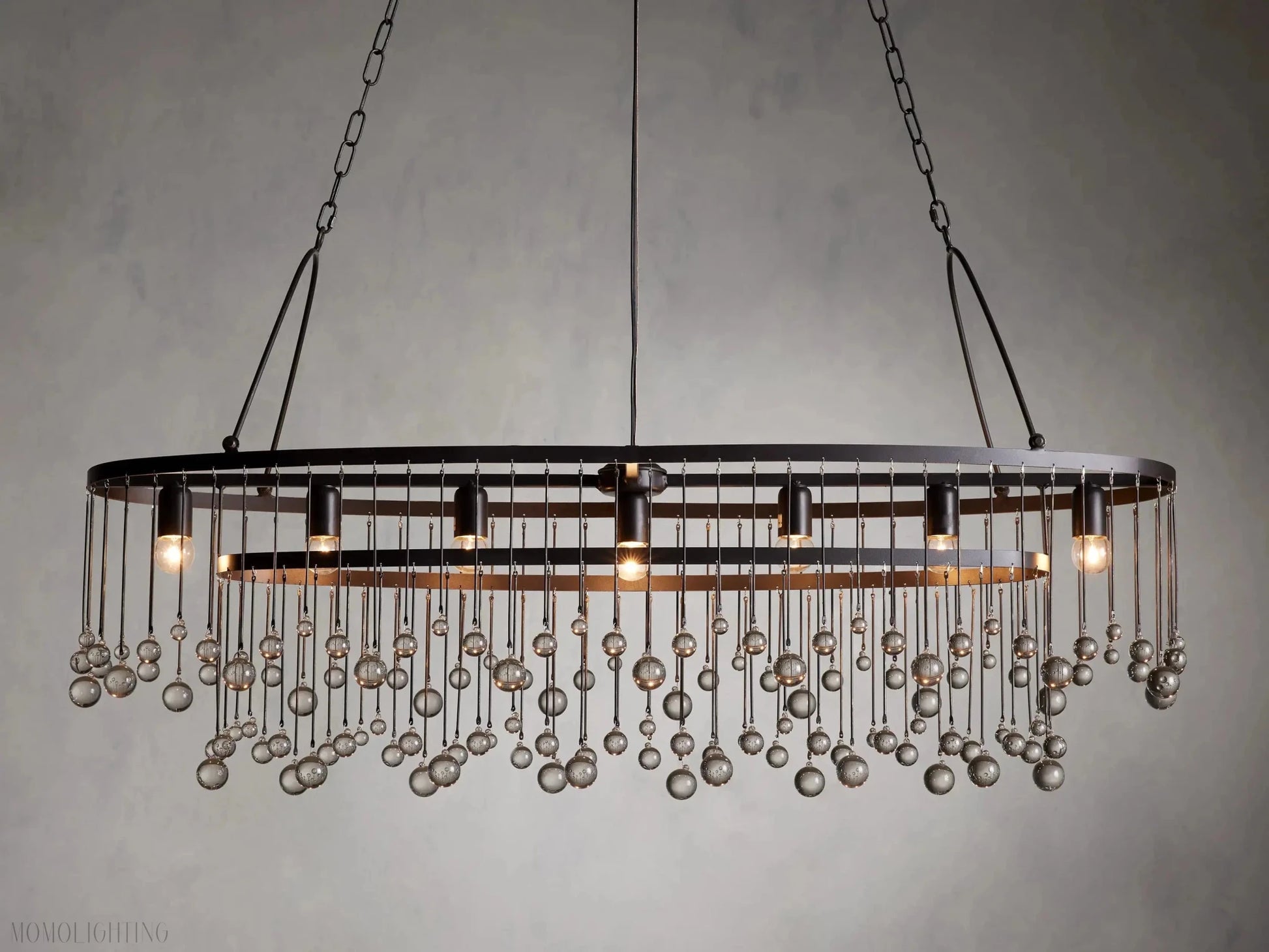 Aubrey 7 Light Oval Chandelier-Nobipets