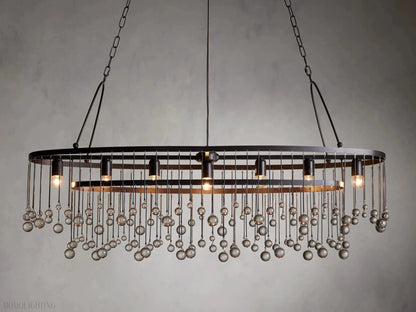 Aubrey 7 Light Oval Chandelier-Nobipets