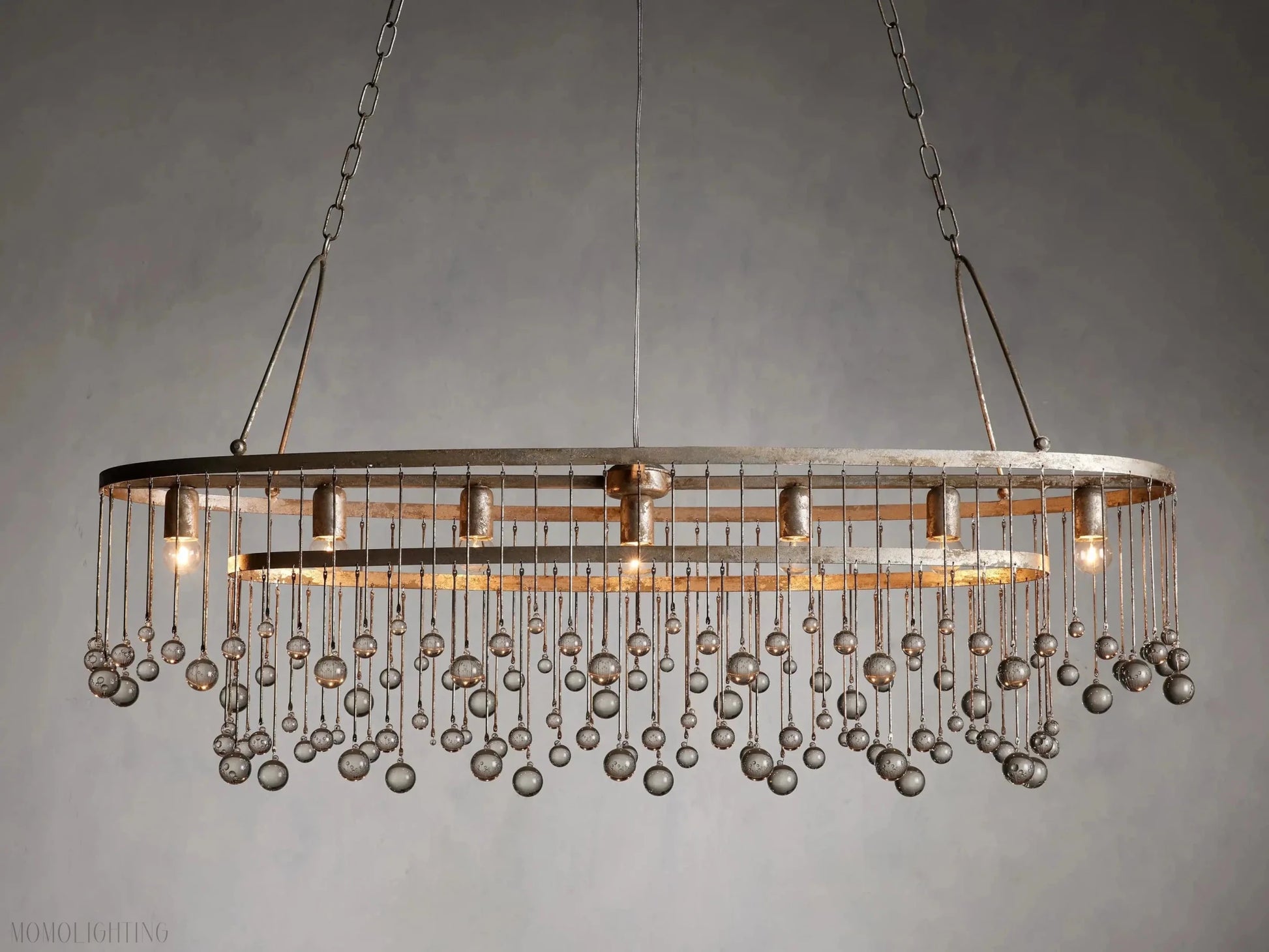 Aubrey 7 Light Oval Chandelier-Nobipets