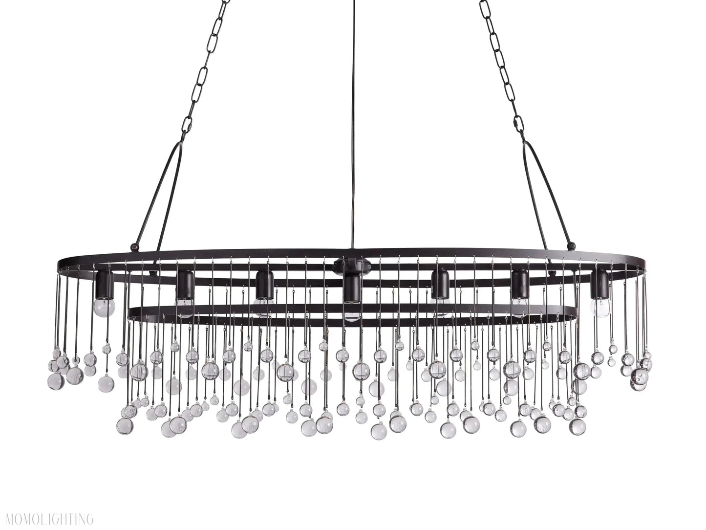 Aubrey 7 Light Oval Chandelier-Nobipets
