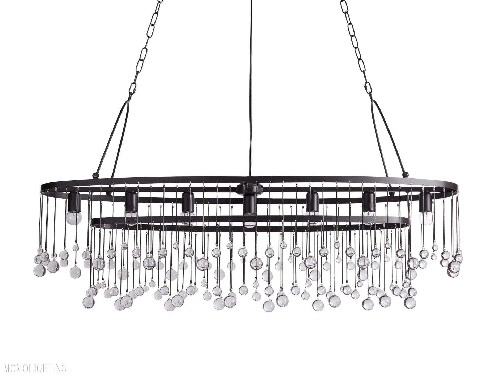 Aubrey 7 Light Oval Chandelier-Nobipets