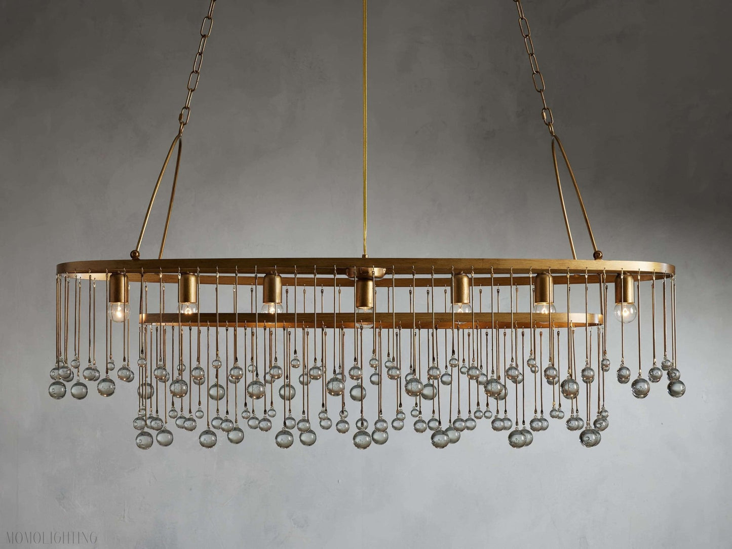 Aubrey 7 Light Oval Chandelier-Nobipets