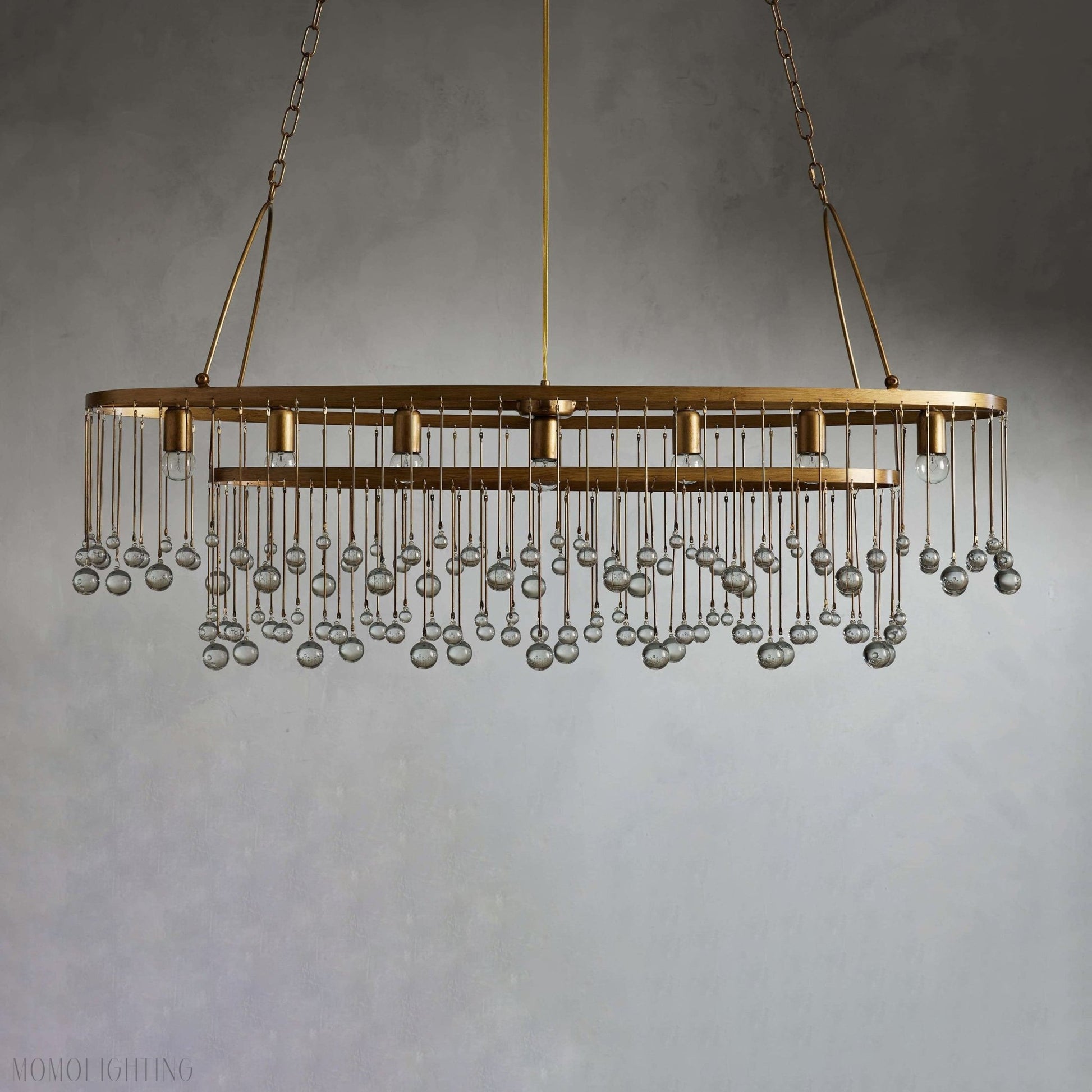 Aubrey Crystal Ball 7 Light Chandelier-Nobipets
