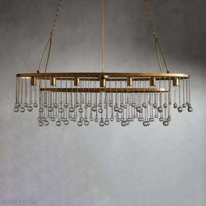 Aubrey Crystal Ball 7 Light Chandelier-Nobipets