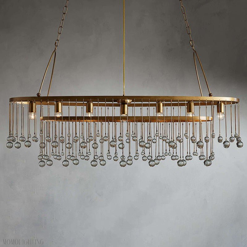Aubrey Crystal Ball 7 Light Chandelier-Nobipets