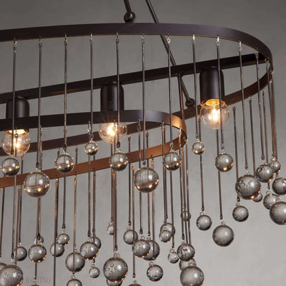Aubrey Crystal Ball 7 Light Chandelier-Nobipets