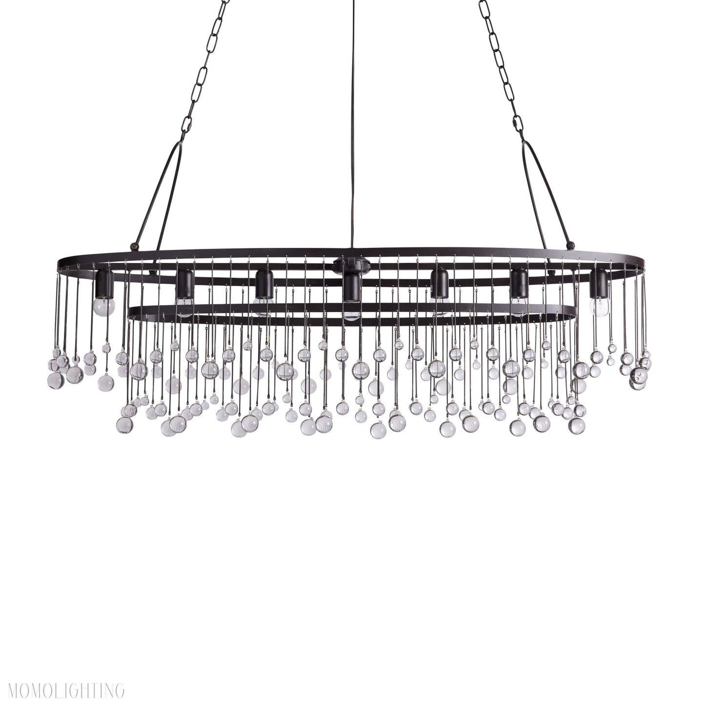 Aubrey Crystal Ball 7 Light Chandelier-Nobipets