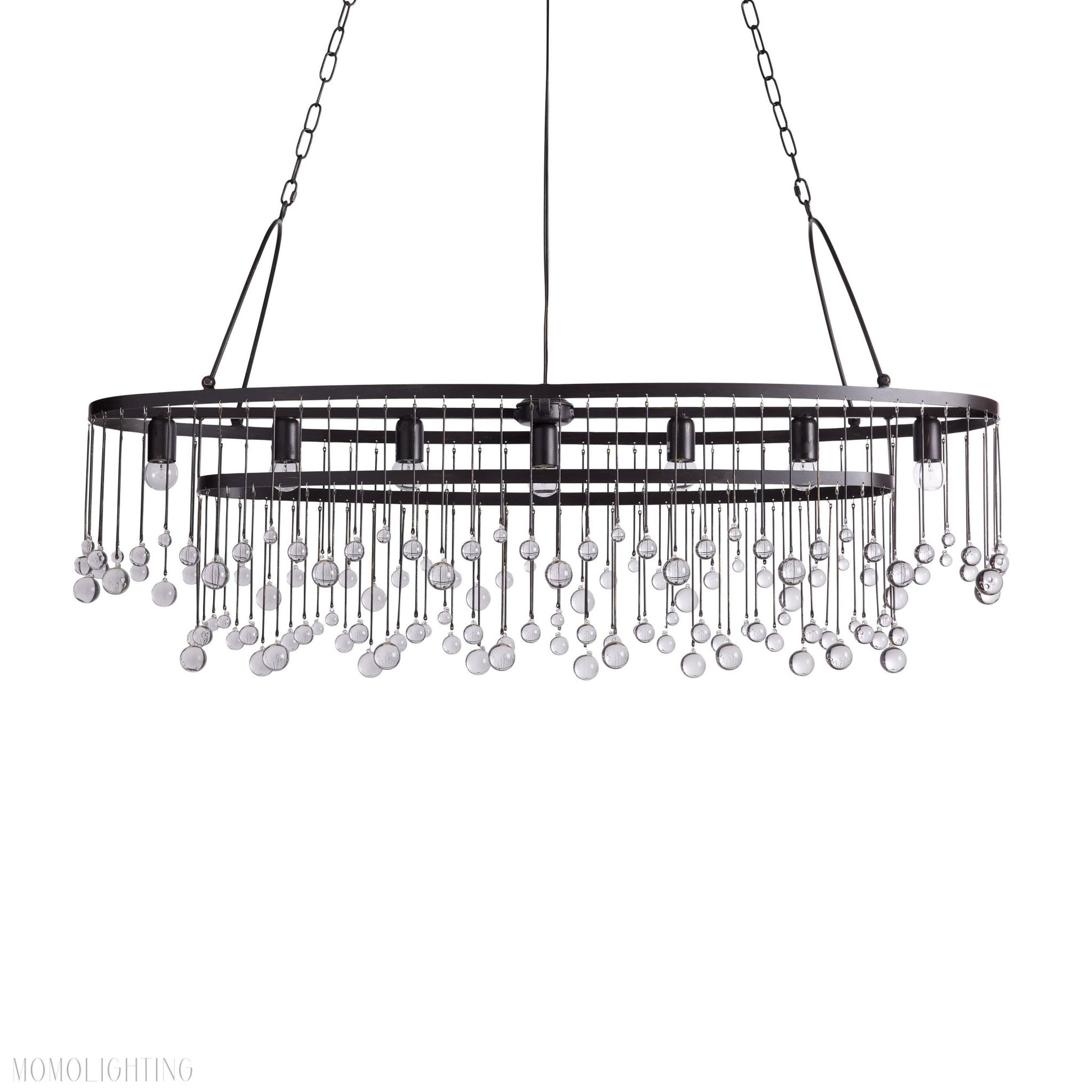 Aubrey Crystal Ball 7 Light Chandelier-Nobipets