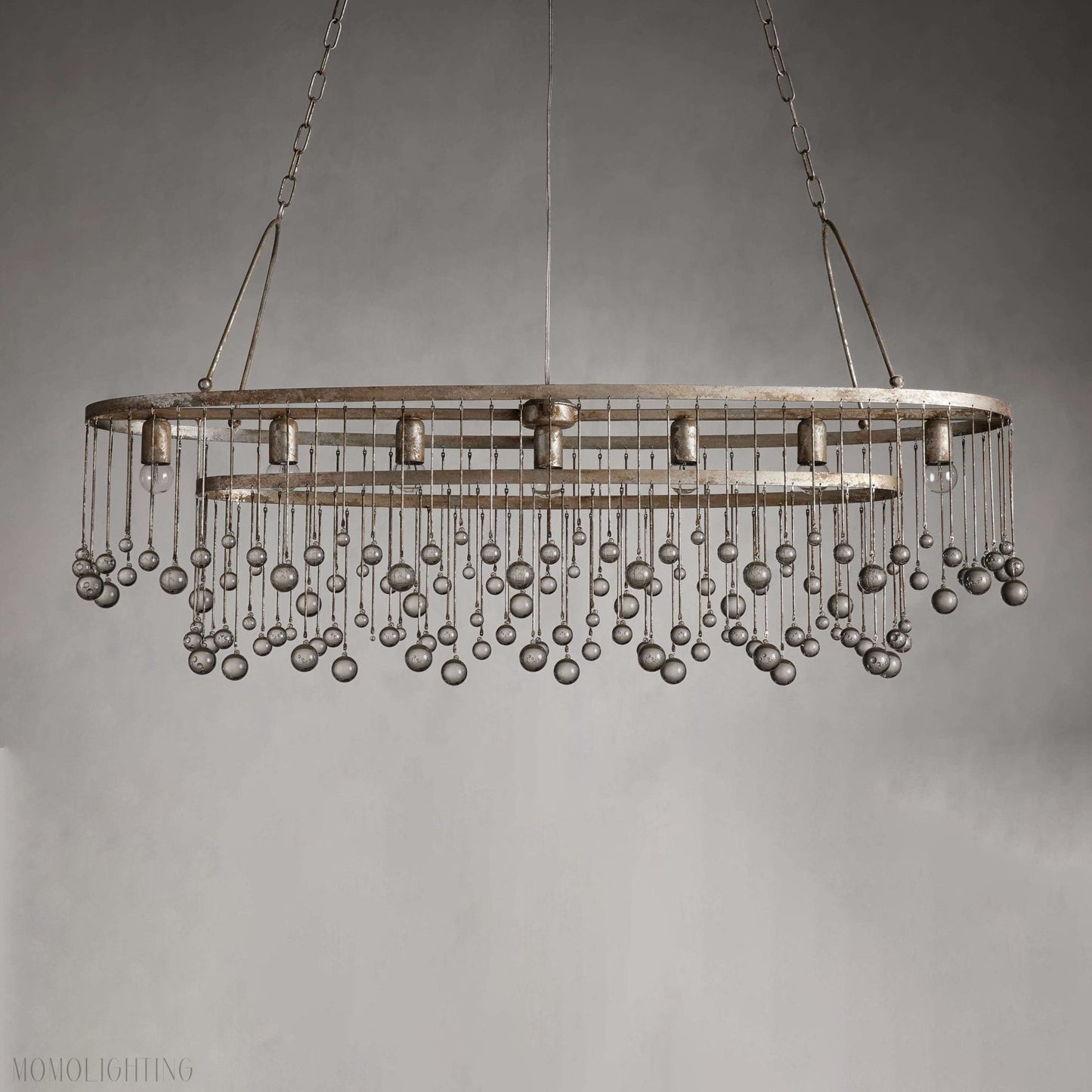 Aubrey Crystal Ball 7 Light Chandelier-Nobipets