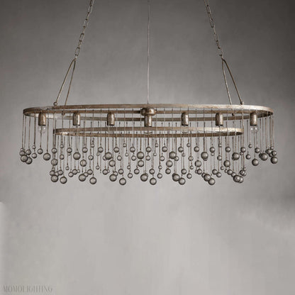 Aubrey Crystal Ball 7 Light Chandelier-Nobipets