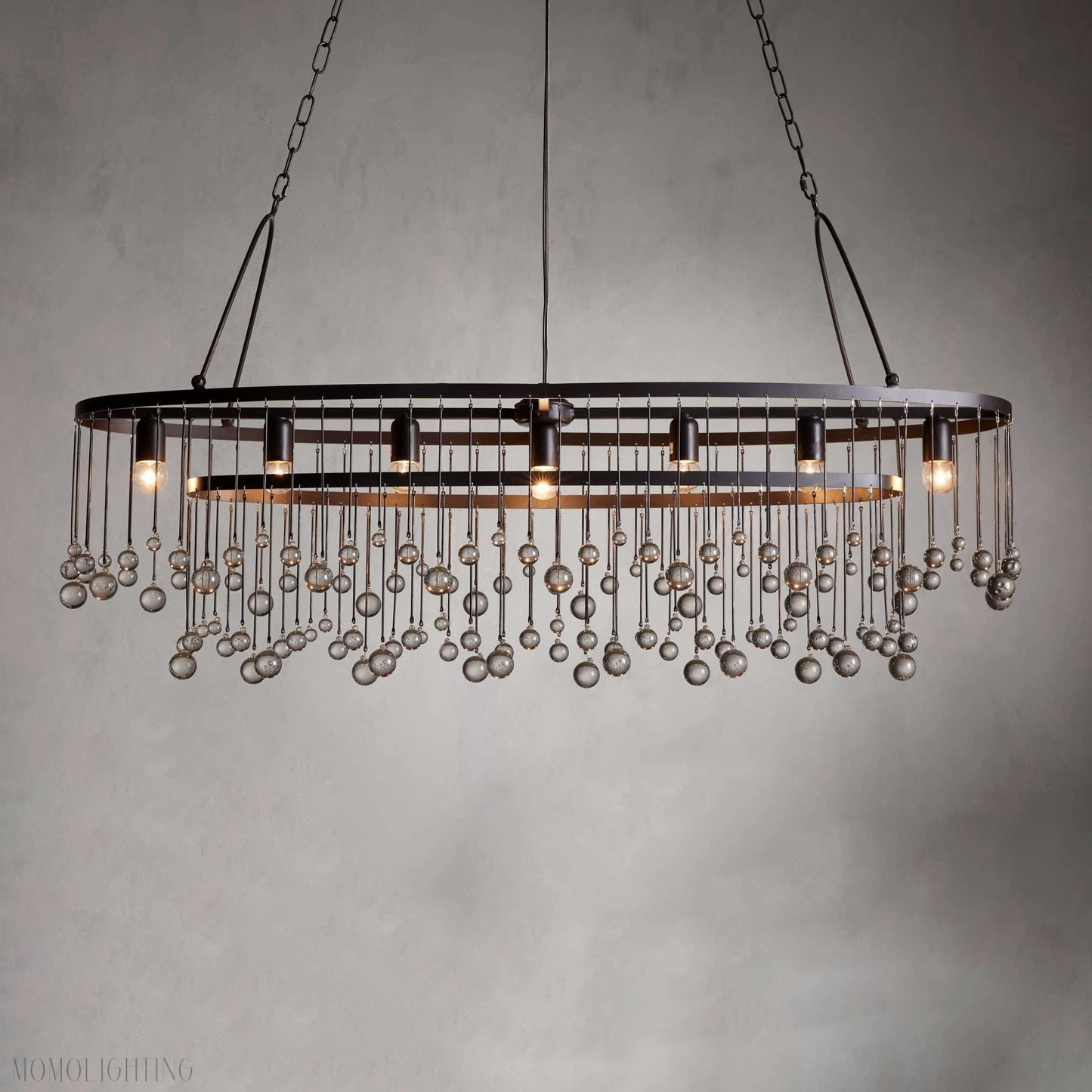 Aubrey Crystal Ball 7 Light Chandelier-Nobipets