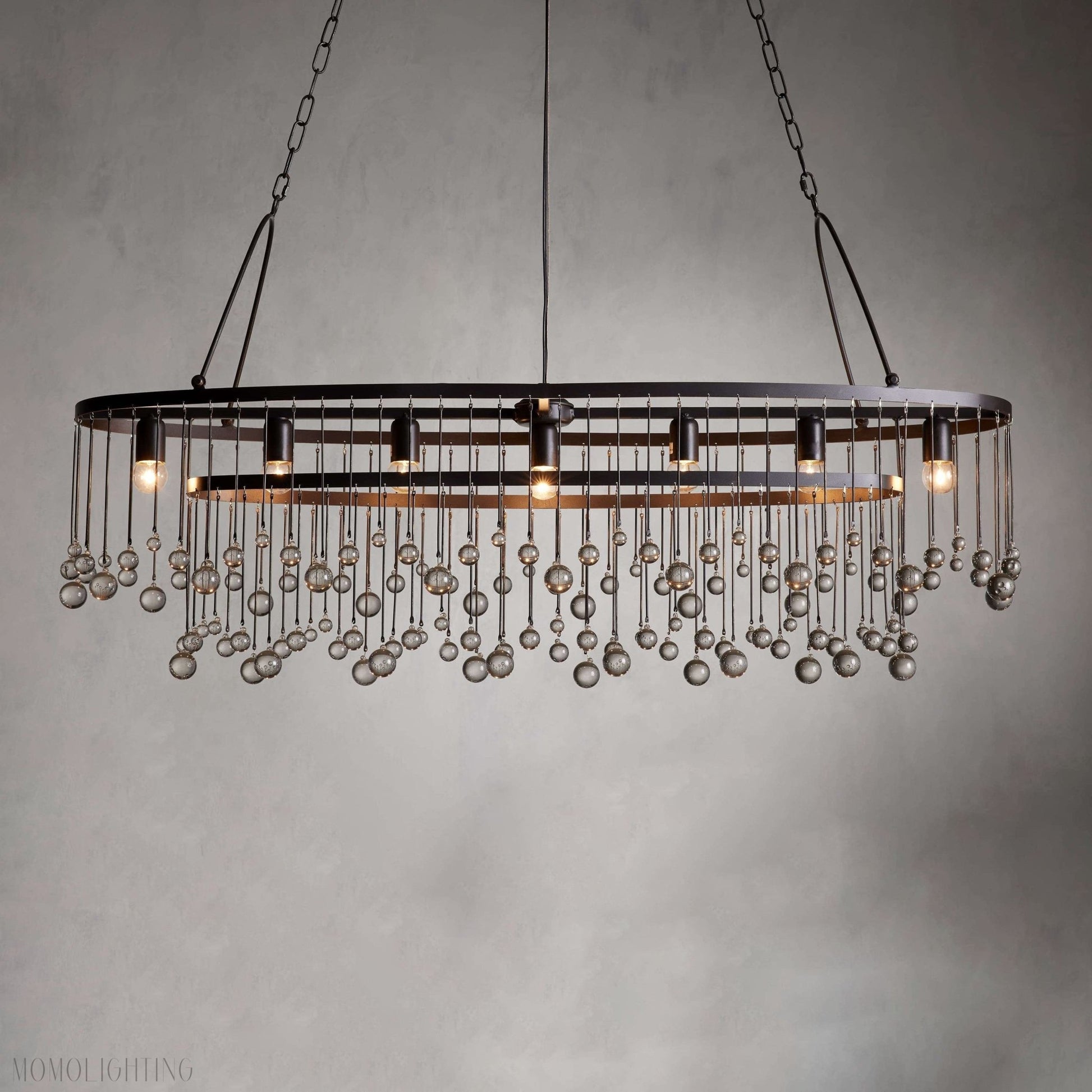 Aubrey Crystal Ball 7 Light Chandelier-Nobipets