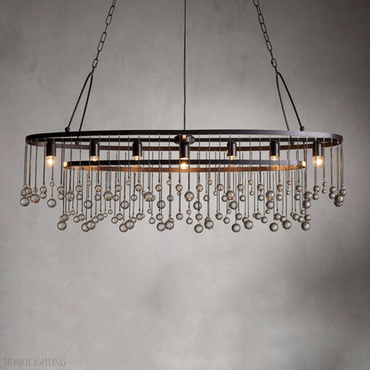Aubrey Crystal Ball 7 Light Chandelier-Nobipets