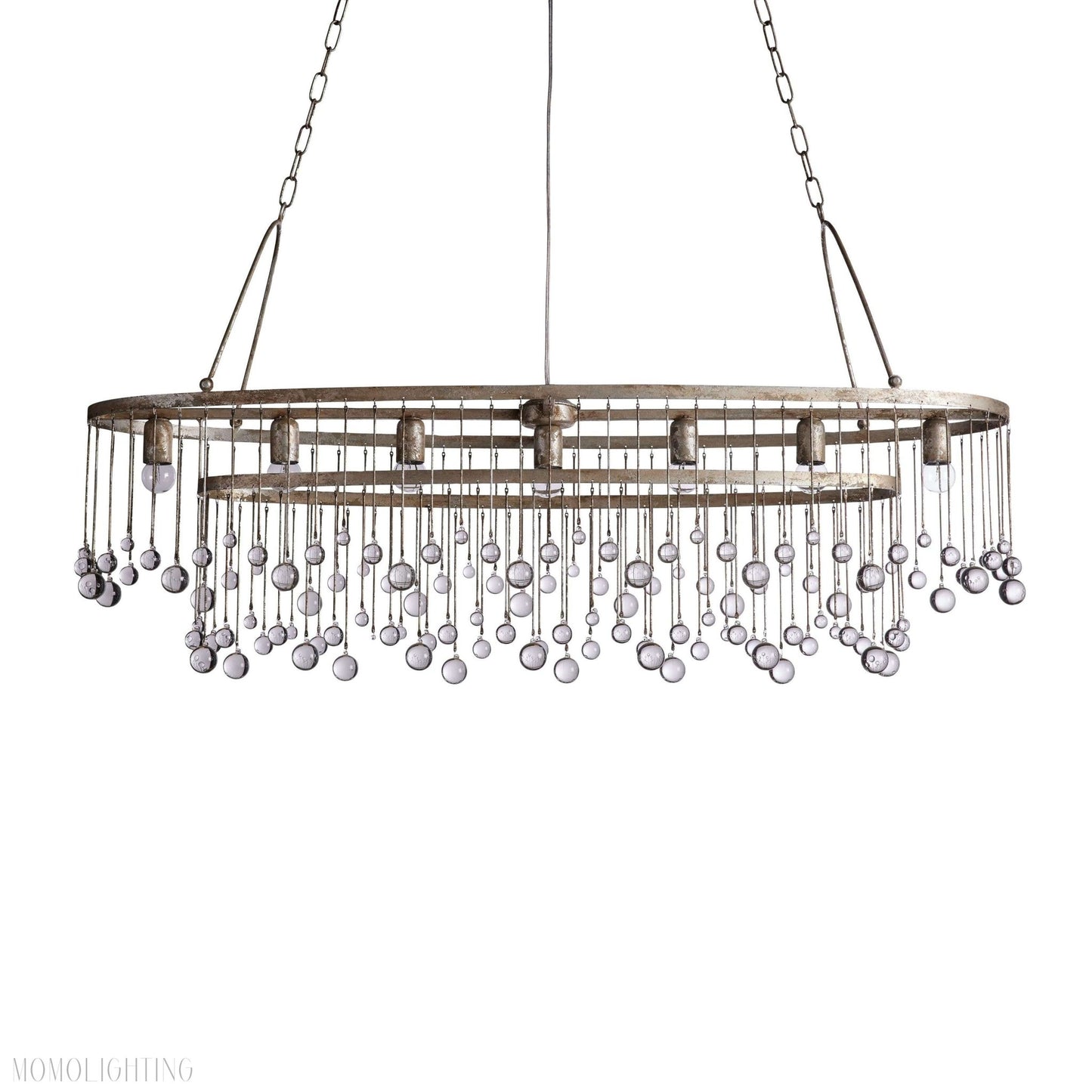 Aubrey Crystal Ball 7 Light Chandelier-Nobipets