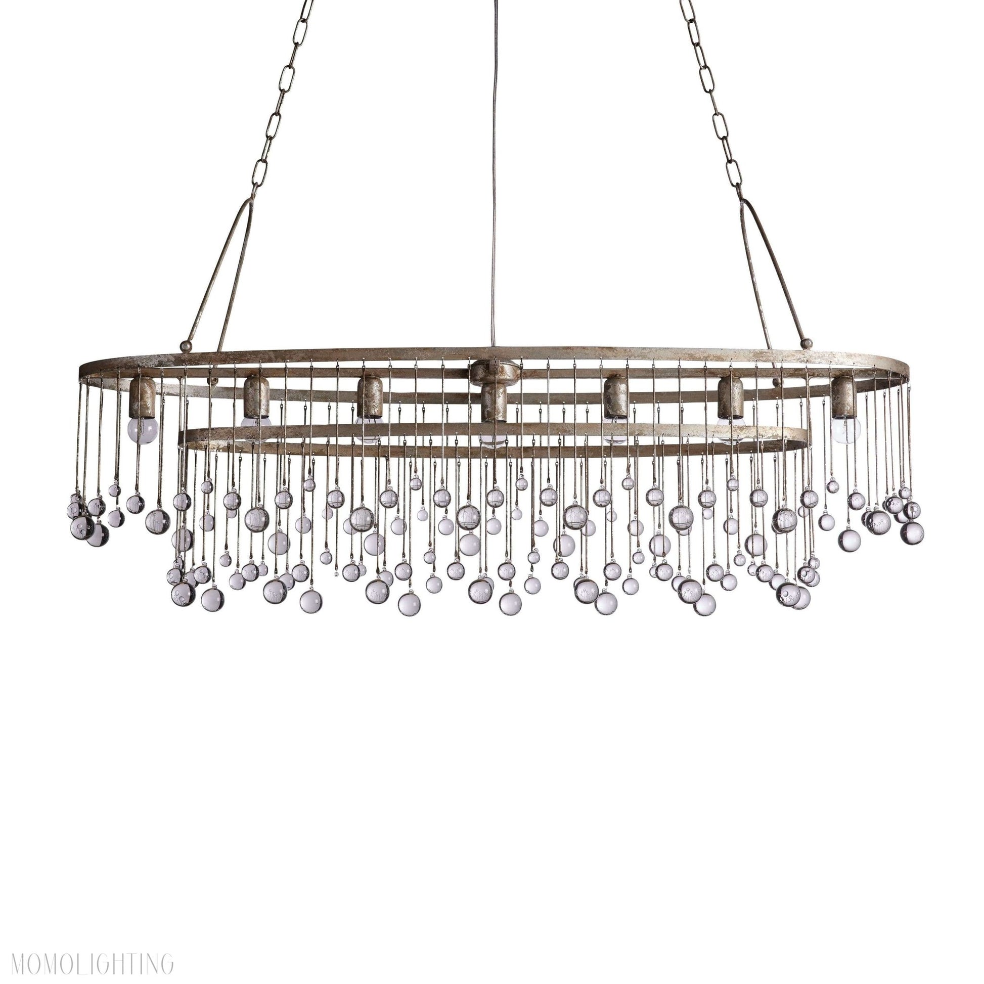 Aubrey Crystal Ball 7 Light Chandelier-Nobipets