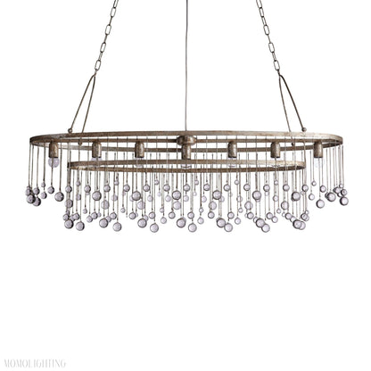 Aubrey Crystal Ball 7 Light Chandelier-Nobipets