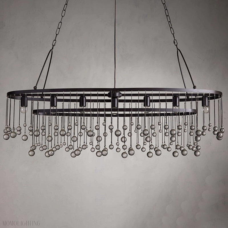 Aubrey Crystal Ball 7 Light Chandelier-Nobipets