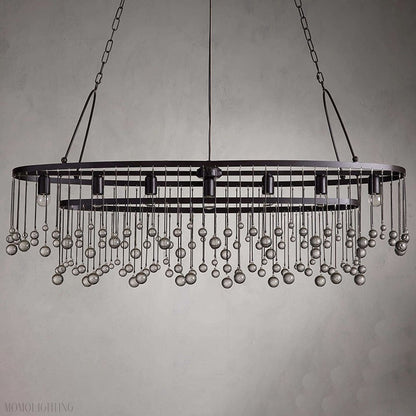 Aubrey Crystal Ball 7 Light Chandelier-Nobipets