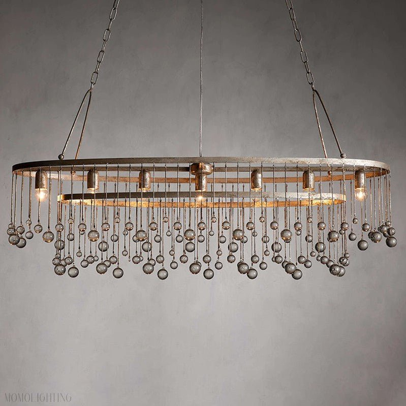 Aubrey Crystal Ball 7 Light Chandelier-Nobipets