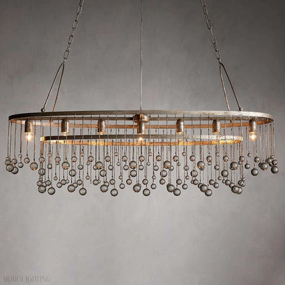 Aubrey Crystal Ball 7 Light Chandelier-Nobipets