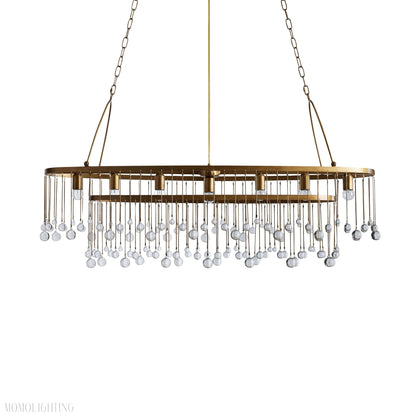 Aubrey Crystal Ball 7 Light Chandelier-Nobipets