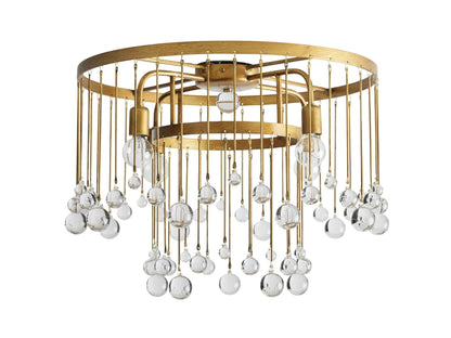 Aubrey Crystal Ball Flushmount Lamp