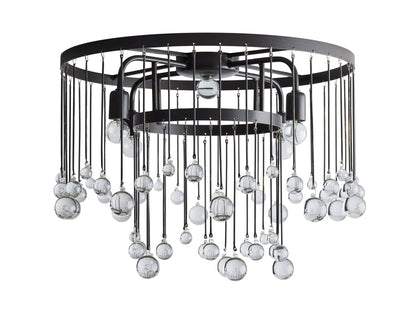 Aubrey Crystal Ball Flushmount Lamp
