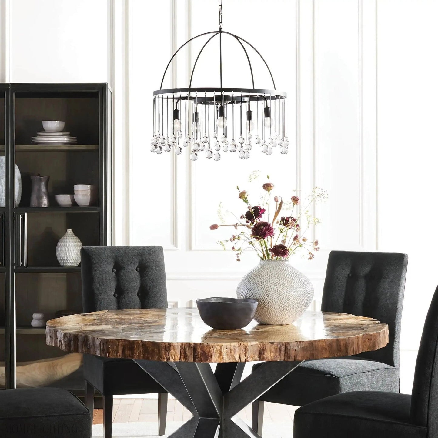 Aubrey Crystal Ball Round Chandelier 5 Light / 8 Light-Nobipets
