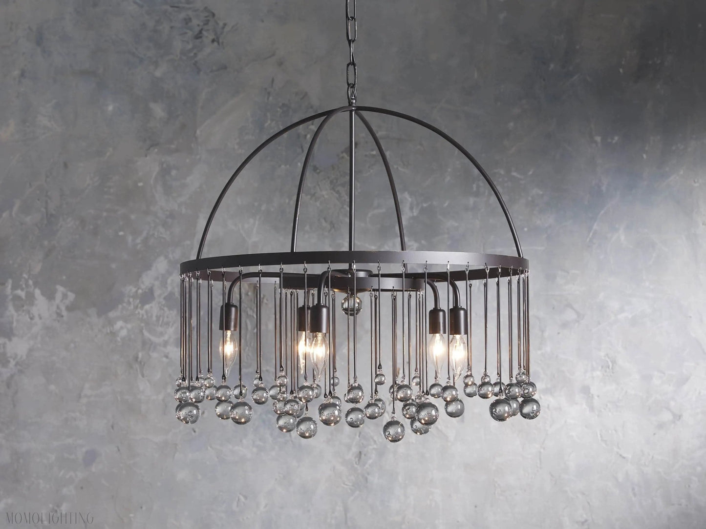 Aubrey Crystal Ball Round Chandelier 5 Light / 8 Light-Nobipets
