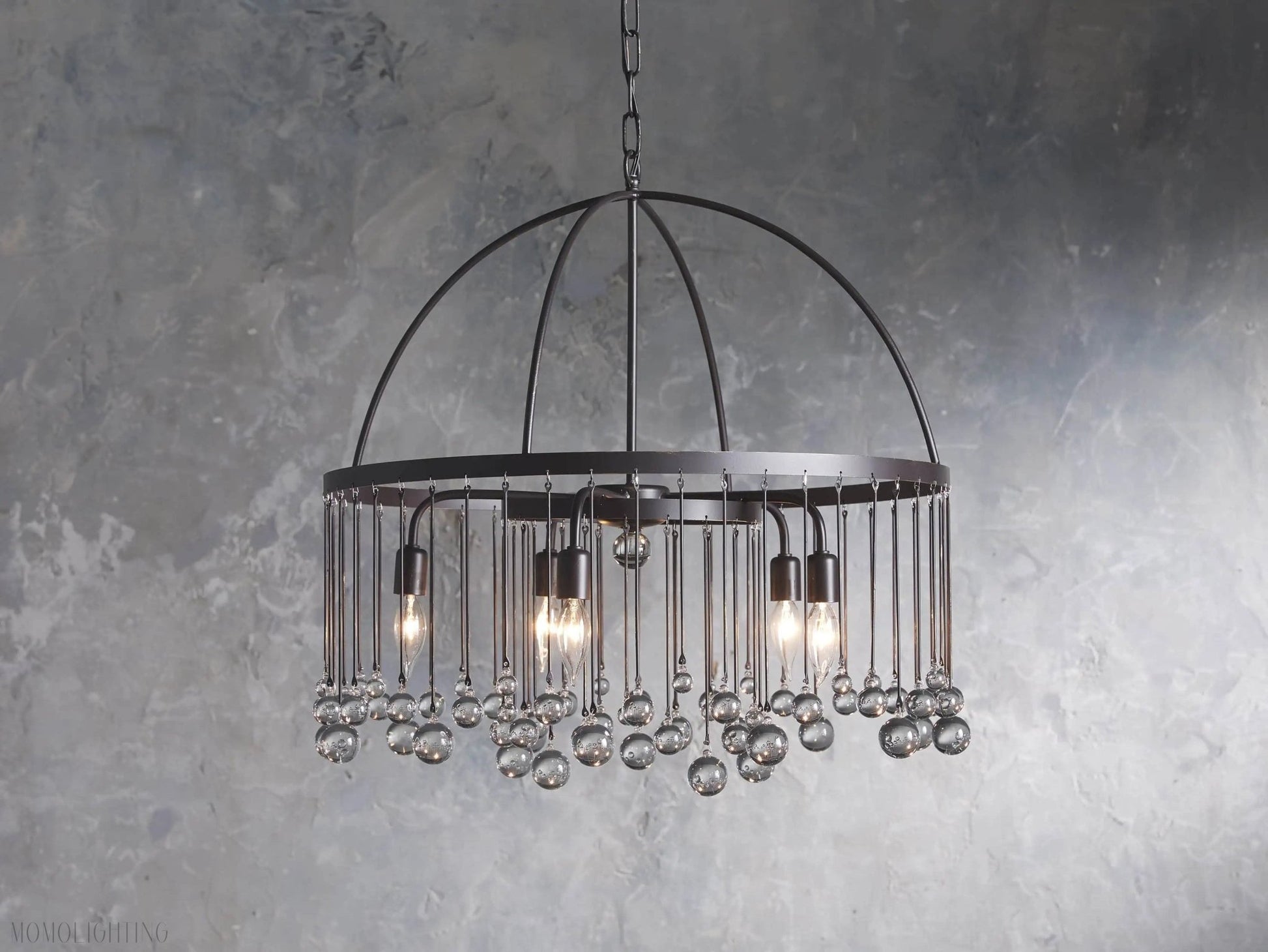 Aubrey Crystal Ball Round Chandelier 5 Light / 8 Light-Nobipets