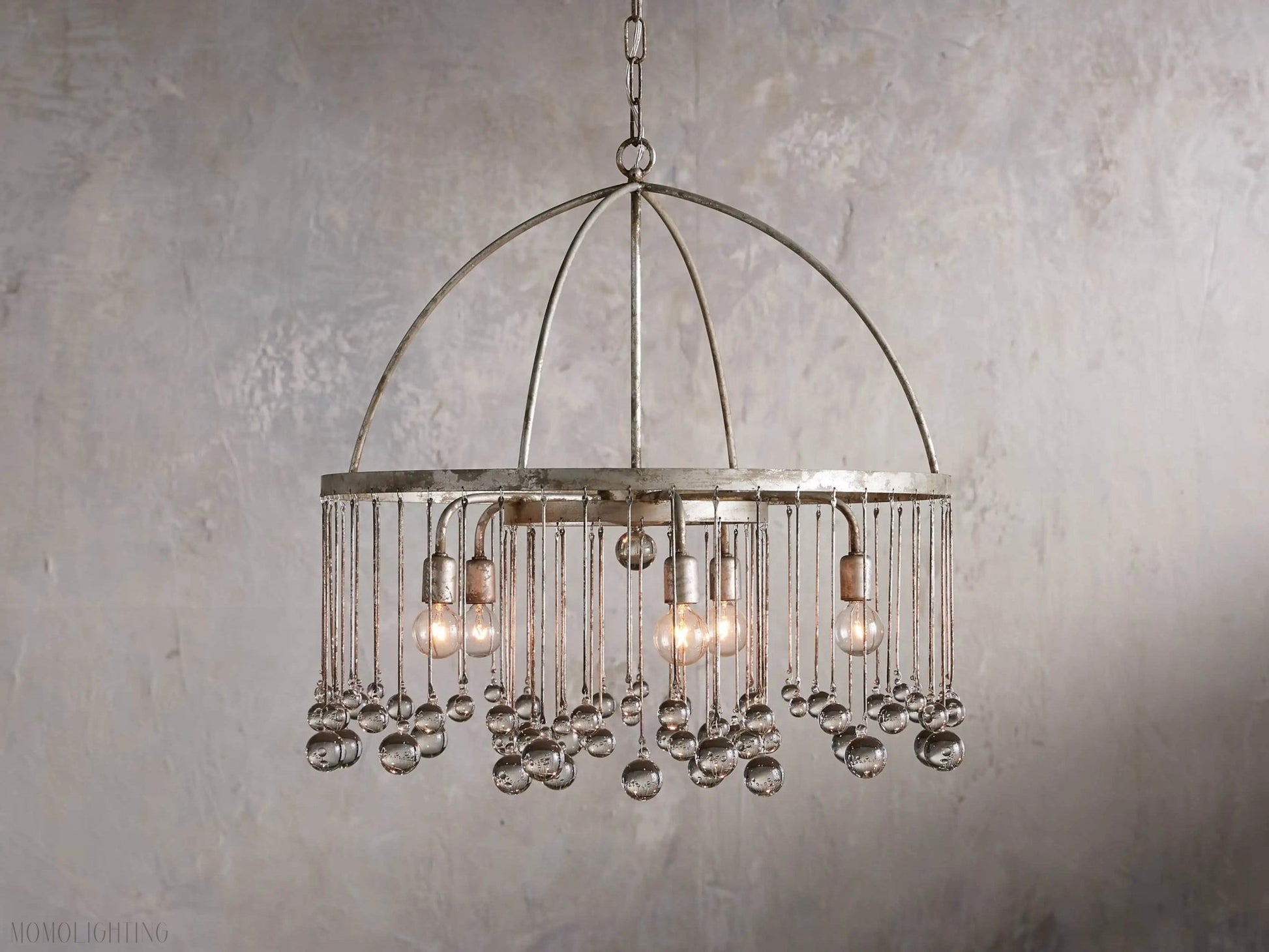 Aubrey Crystal Ball Round Chandelier 5 Light / 8 Light-Nobipets