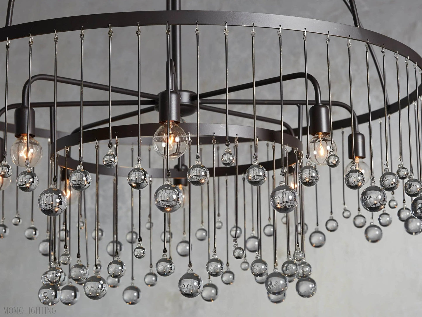 Aubrey Crystal Ball Round Chandelier 5 Light / 8 Light-Nobipets