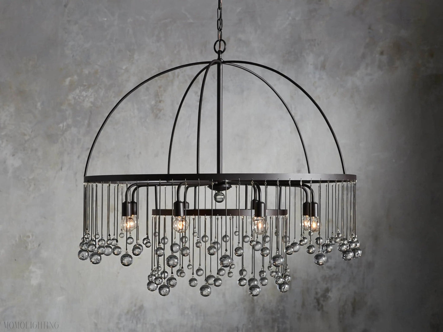 Aubrey Crystal Ball Round Chandelier 5 Light / 8 Light-Nobipets