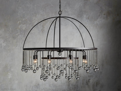 Aubrey Crystal Ball Round Chandelier 5 Light / 8 Light-Nobipets