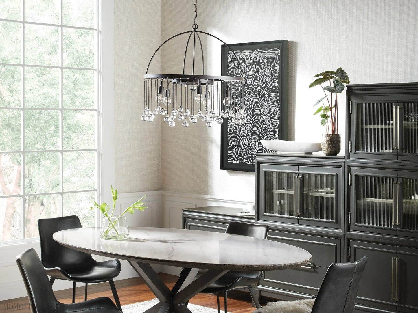 Aubrey Crystal Ball Round Chandelier 5 Light / 8 Light-Nobipets