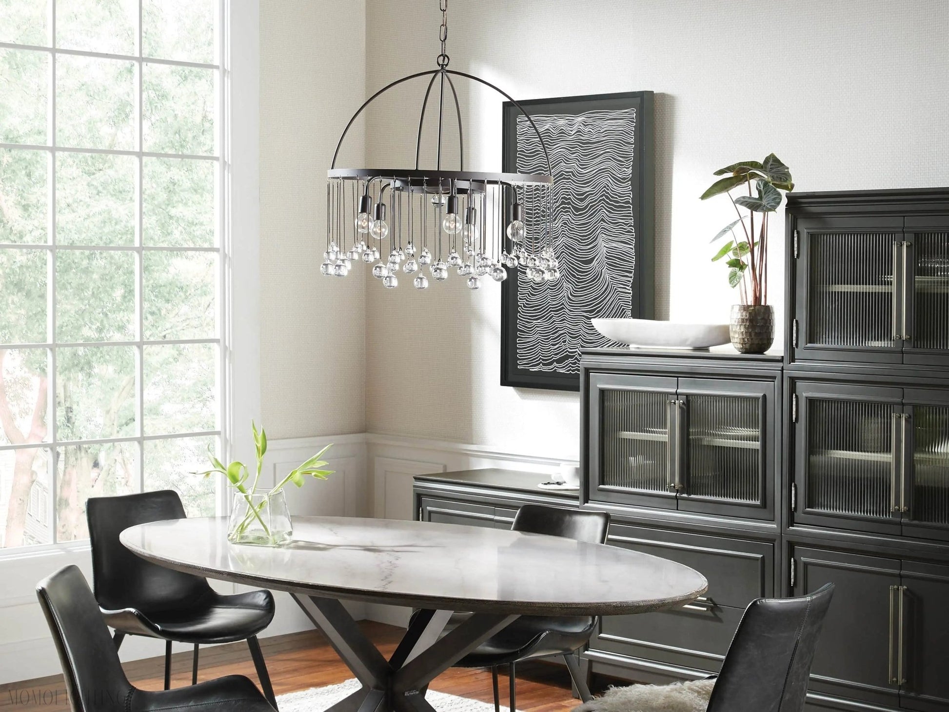 Aubrey Crystal Ball Round Chandelier 5 Light / 8 Light-Nobipets