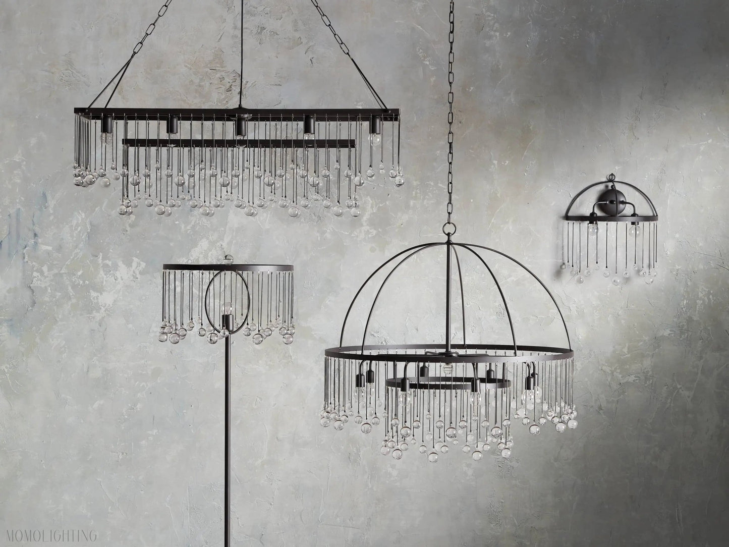 Aubrey Crystal Ball Round Chandelier 5 Light / 8 Light-Nobipets