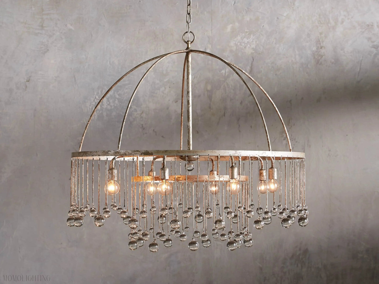 Aubrey Crystal Ball Round Chandelier 5 Light / 8 Light-Nobipets