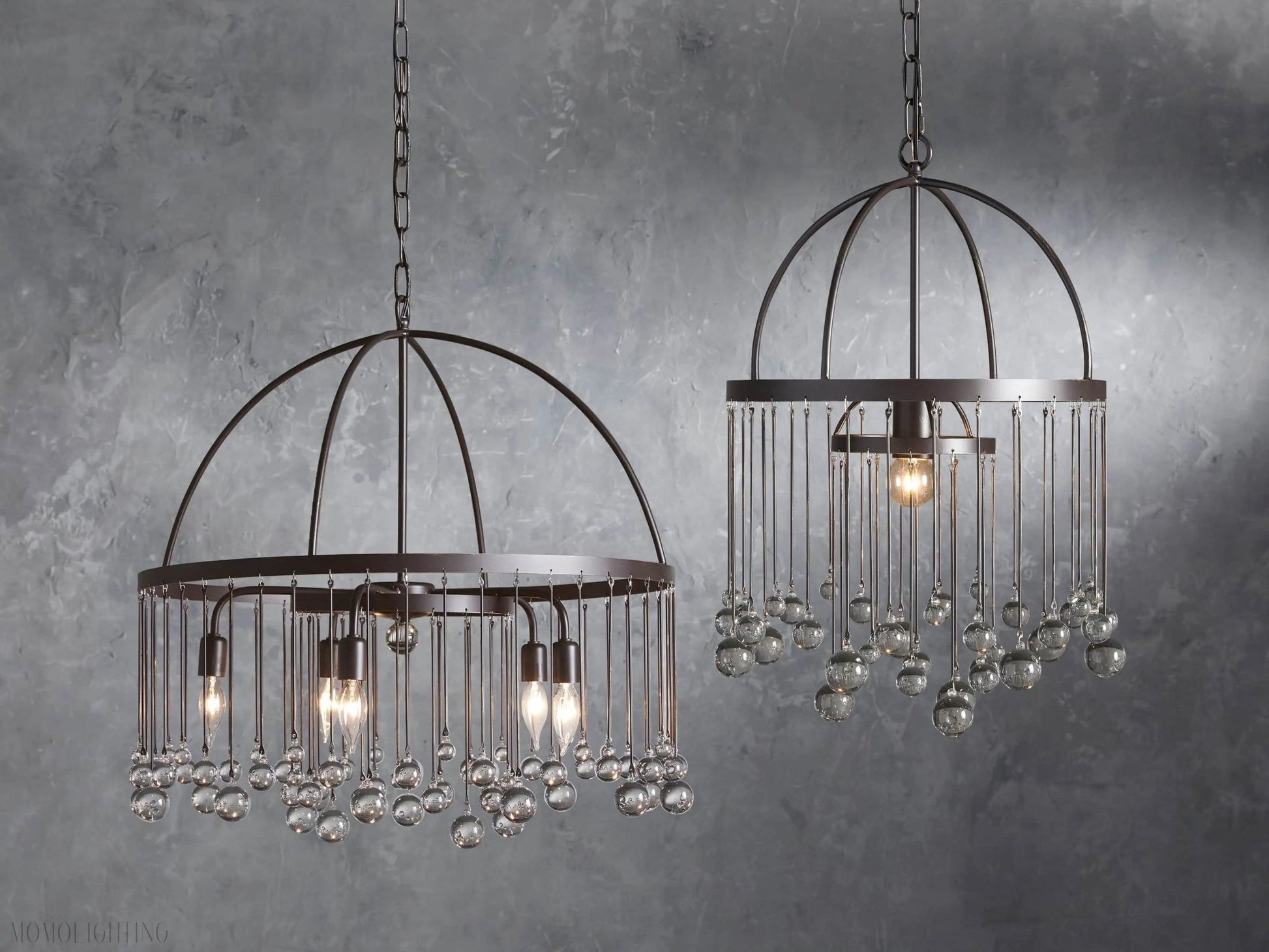 Aubrey Crystal Ball Round Chandelier 5 Light / 8 Light-Nobipets
