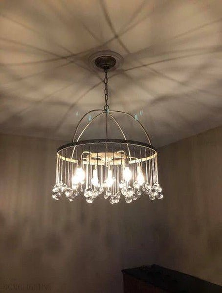 Aubrey Crystal Ball Round Chandelier 5 Light / 8 Light-Nobipets