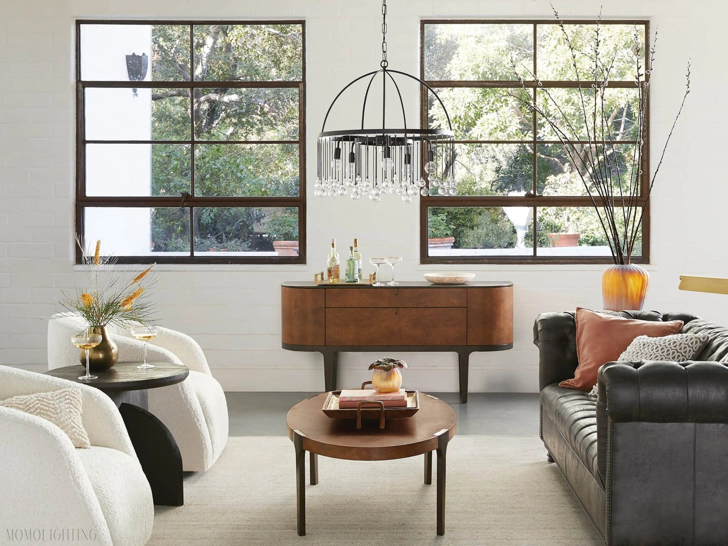 Aubrey Crystal Ball Round Chandelier 5 Light / 8 Light-Nobipets