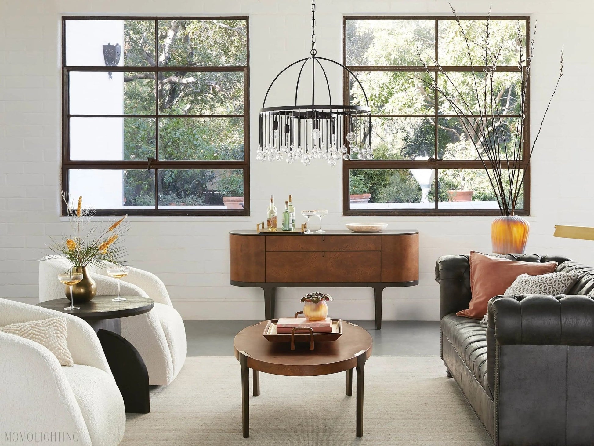 Aubrey Crystal Ball Round Chandelier 5 Light / 8 Light-Nobipets