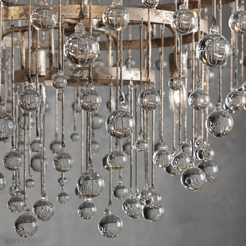 Aubrey Modern Crystal Ball 4 Tier Chandelier-Nobipets
