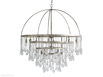 Aubrey Modern Crystal Ball 4 Tier Chandelier-Nobipets