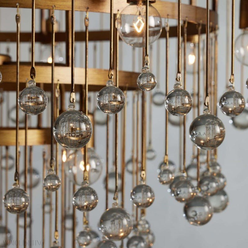 Aubrey Modern Crystal Ball 4 Tier Chandelier-Nobipets